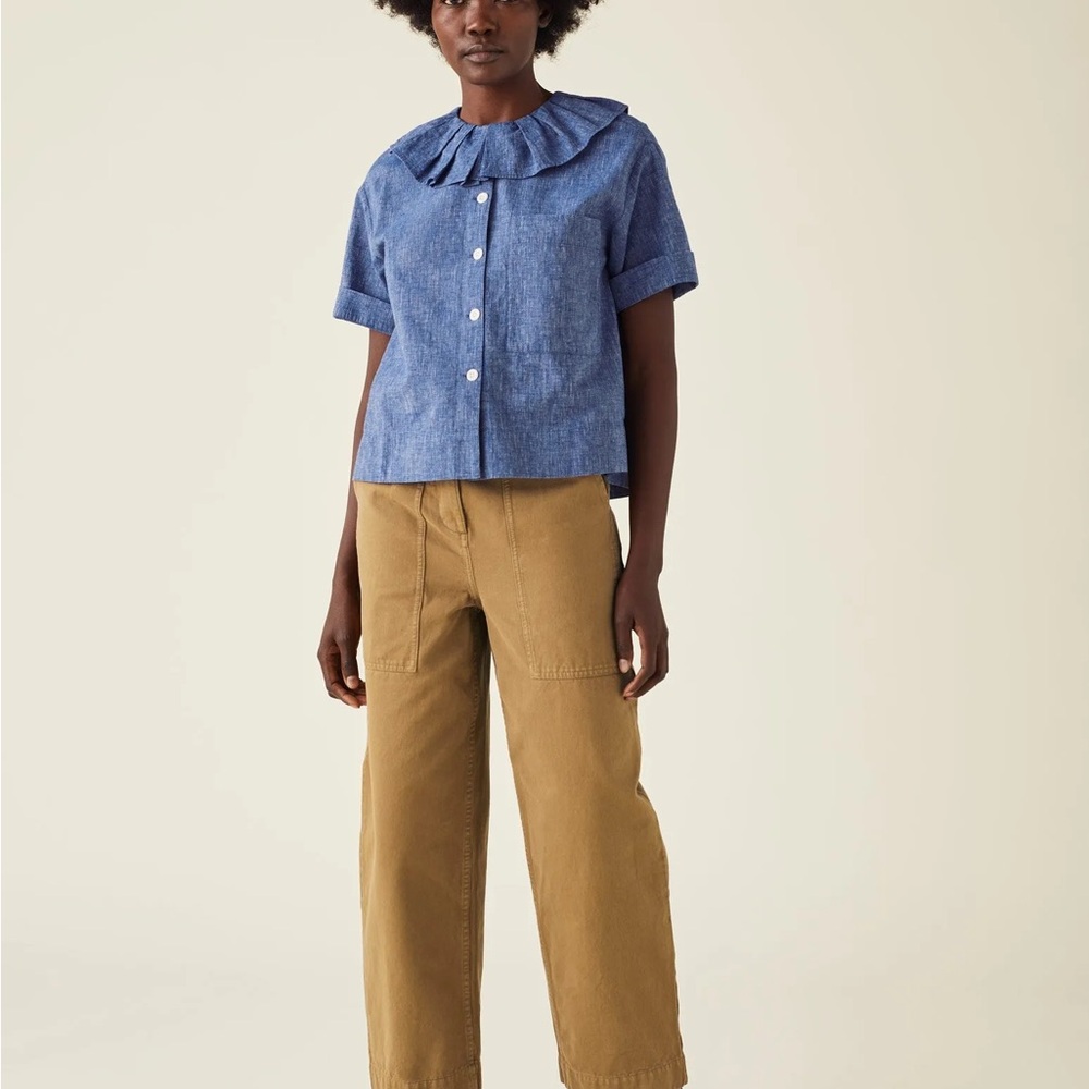 Toast Herringbone Cotton Workwear Pant